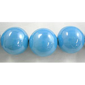 Round Painted Oriental Porcelain Beads