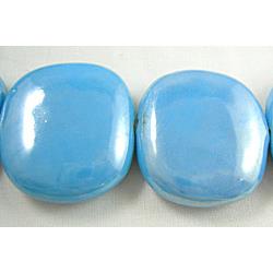Painted Oriental Porcelain Flat Rectangle beads
