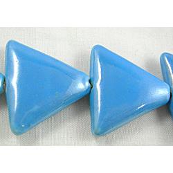 Triangle Painted Oriental Porcelain Beads