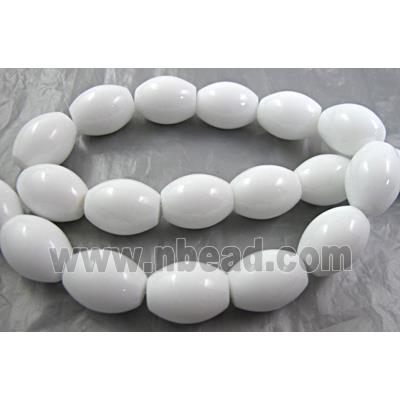 White Porcelain Beads, rice