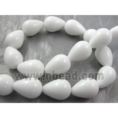 White Porcelain Beads, drop