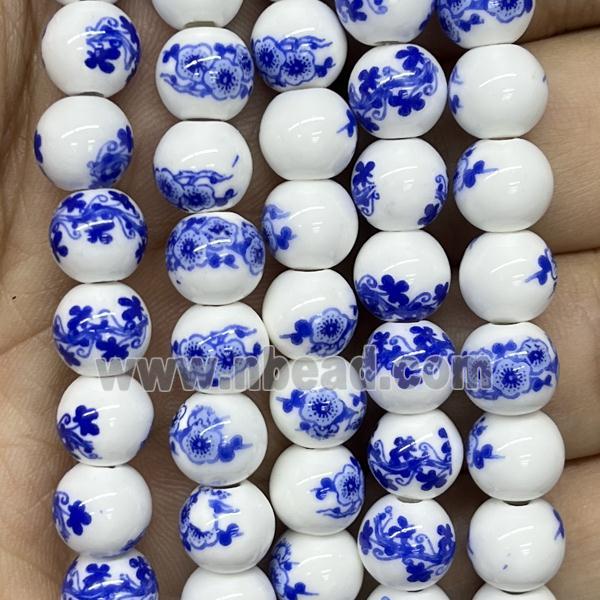 Porcelain beads, round