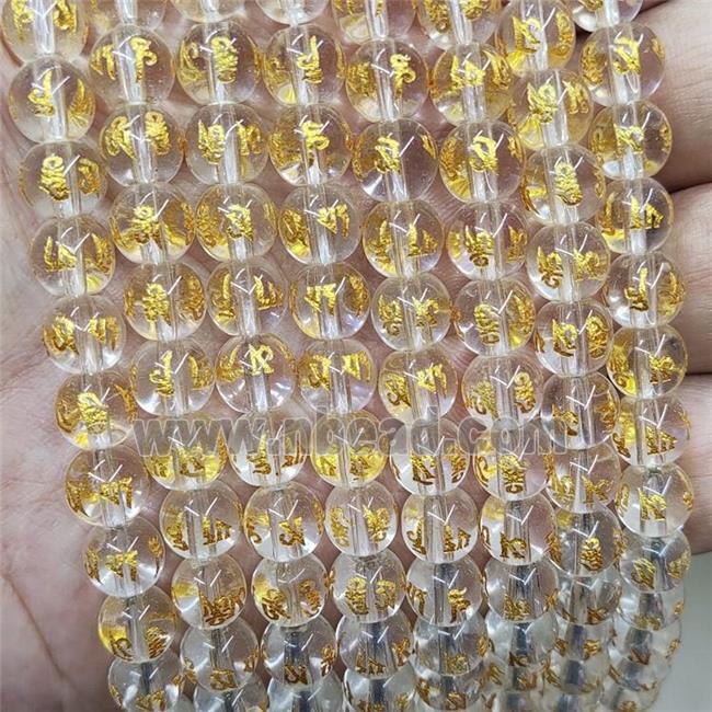 Clear Glass Beads Round Buddhist
