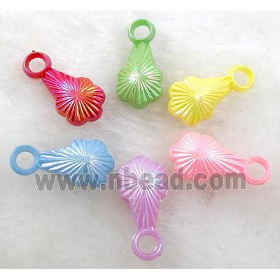 Colorful Plastic Pendant, mixed, AB-color