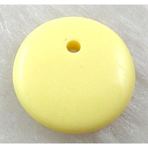 Yellow Resin Coin Pendant