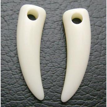 White Plastic Horn Pendant