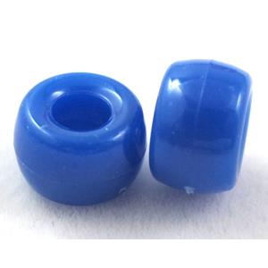 plastic beads, barrel, blue