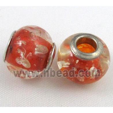 Amber Beads, NR, rondelle, red