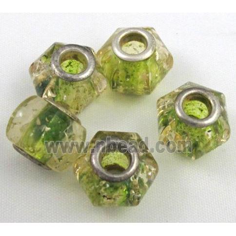 green Amber Beads, NR