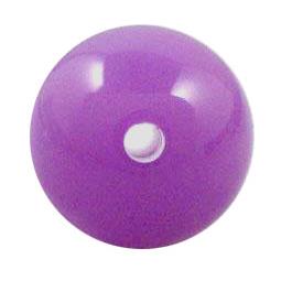 round plastic bead, jelly, purple