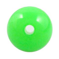 round plastic bead, green, jelly