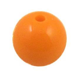 Jelly round resin bead, orange