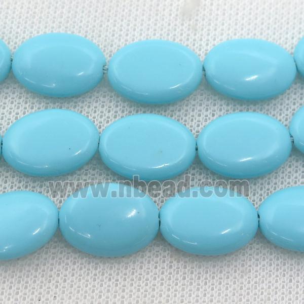 blue Synthetic Turquoiuse beads, oval