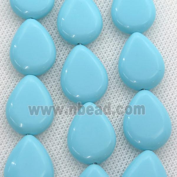 blue Synthetic Turquoiuse beads, teardrop