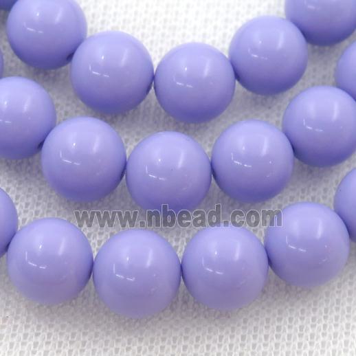 Synthetic Coral Beads, lavender, round