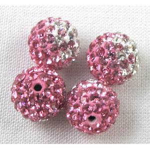 fimo beads with middle east rhinestone, pink