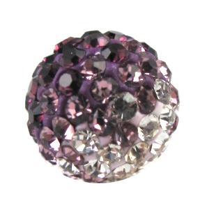 fimo beads with middle east rhinestone, purple