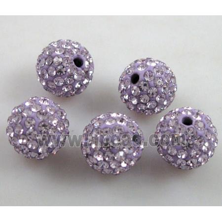 fimo beads with middle east rhinestone, lavender