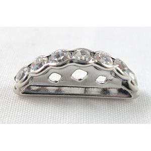 Clear Middle East Rhinestone Beads, Nickel Free, Platinum Plated