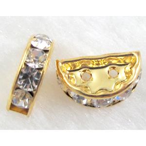 Nickel Free Gold Plated Clear Middle East Rhinestone Beads