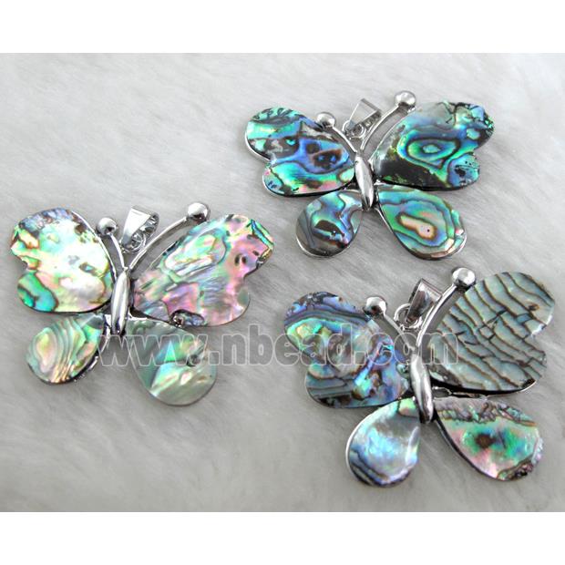 Paua Abalone shell pendant, mixed