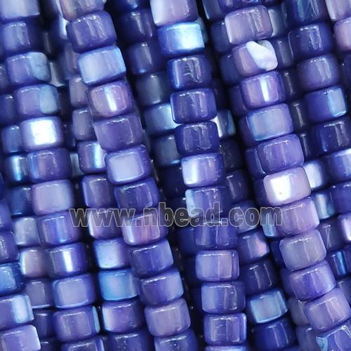 purple Shell rondelle beads