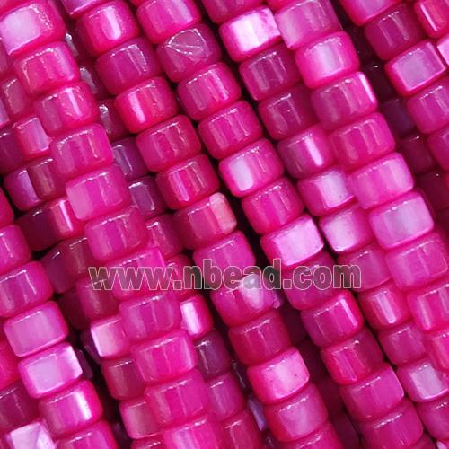 hotpink Shell rondelle beads