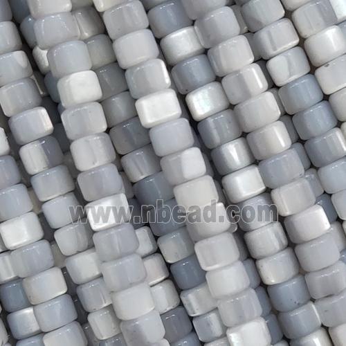 gray Shell rondelle beads