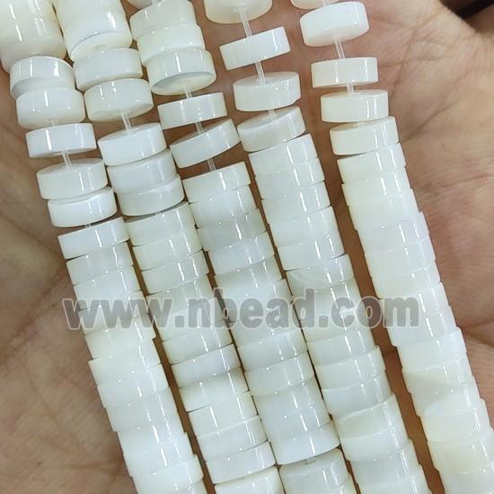white Shell Heishi Beads