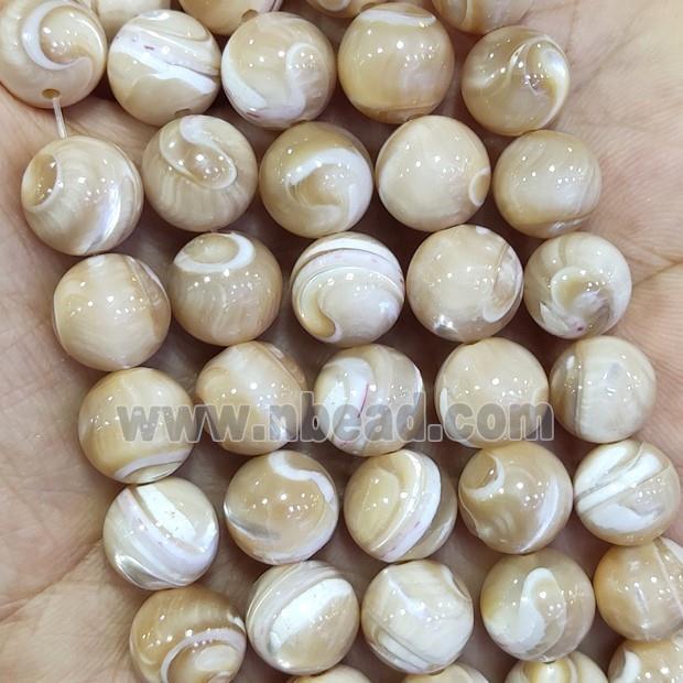 Mother Of Pearl MOP Shell Beads Round