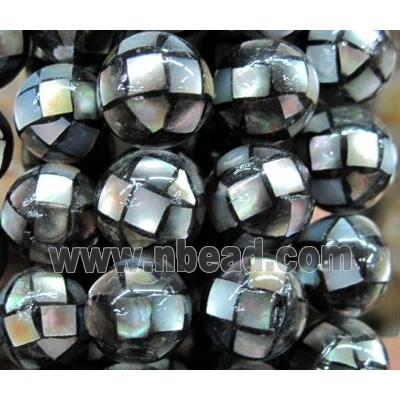 mother of pearl bead, round