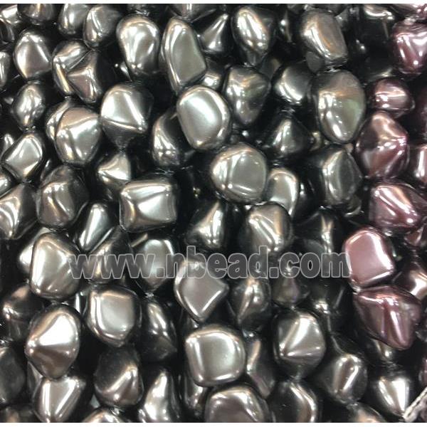 coffee pearlized shell Irregular beads
