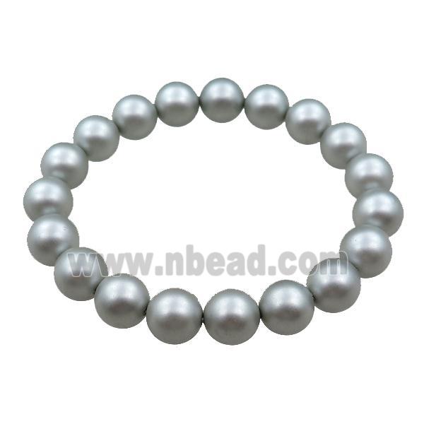 gray pearlized shell bracelet
