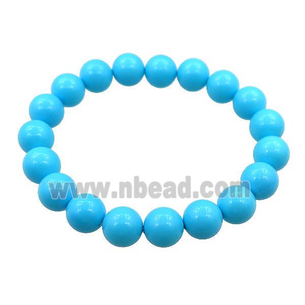 blue pearlized shell bracelet