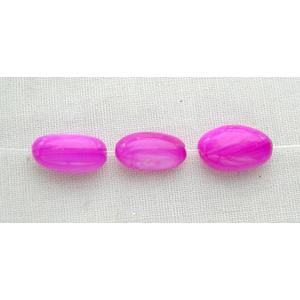 freshwater shell beads, rice-shape, hot-pink