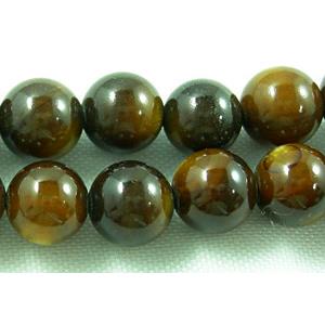 freshwater shell beads, round, dyed, bronze