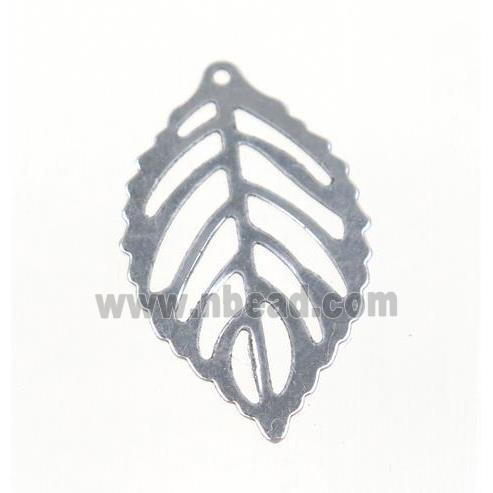 stainless steel Leaf pendant
