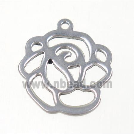 stainless steel flower pendant