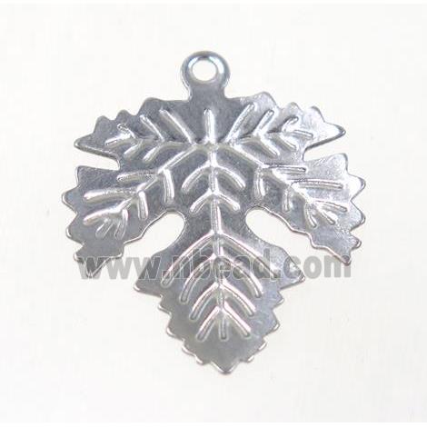 stainless steel maple leaf pendant