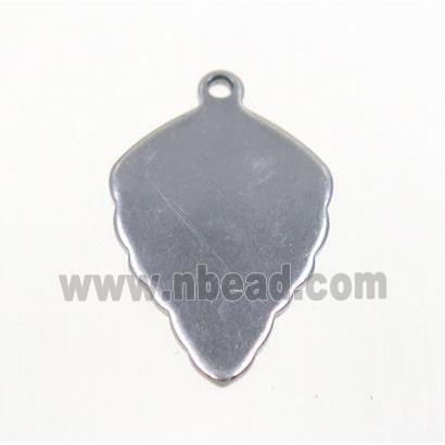 stainless steel leaf pendant