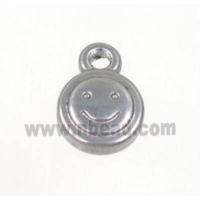 stainless steel circle face pendant