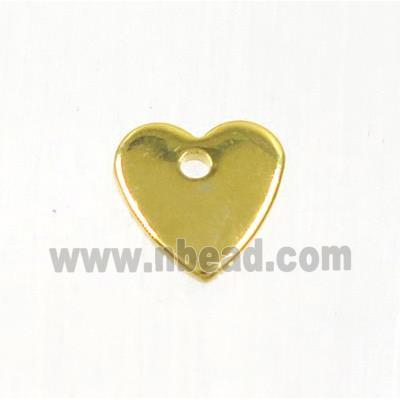 stainless steel pendant, heart, gold plated