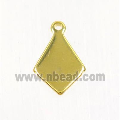 stainless steel pendant, gold plated