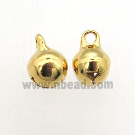 stainless steel Christmas Bell pendant, gold plated
