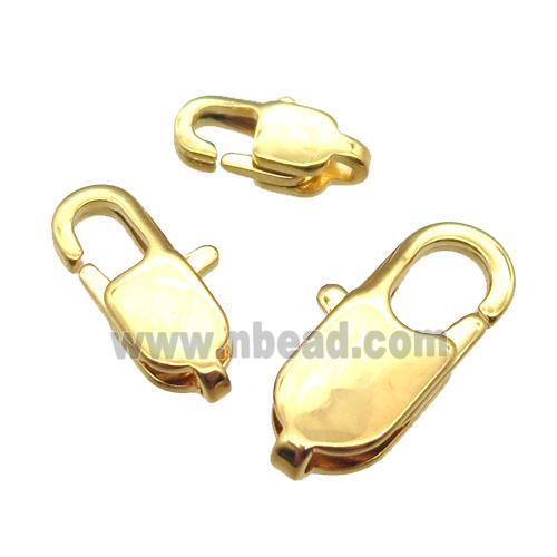 stainless steel Lobster Clasp, gold plated