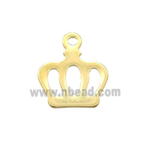 stainless steel crown pendant, stampings, gold plated
