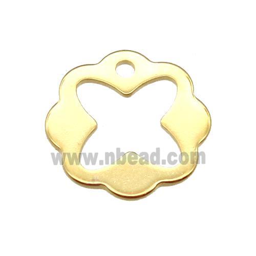 stainless steel stampings pendant, gold plated