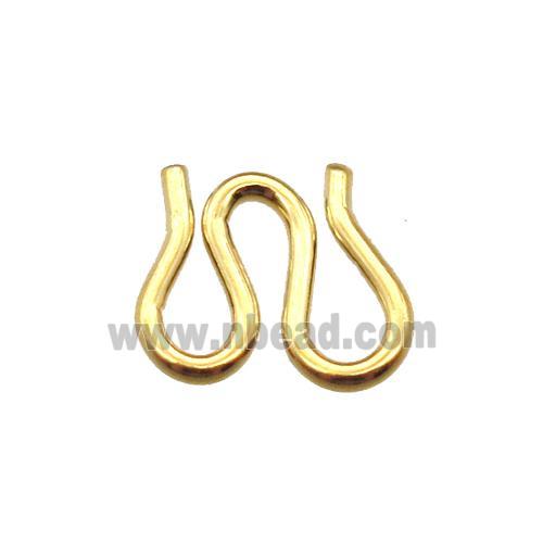 stainless steel W-clasp, gold plated