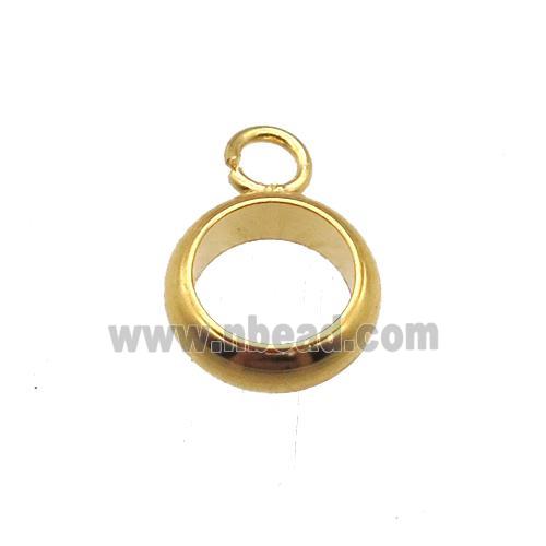 stainless steel hanger bail, gold plated