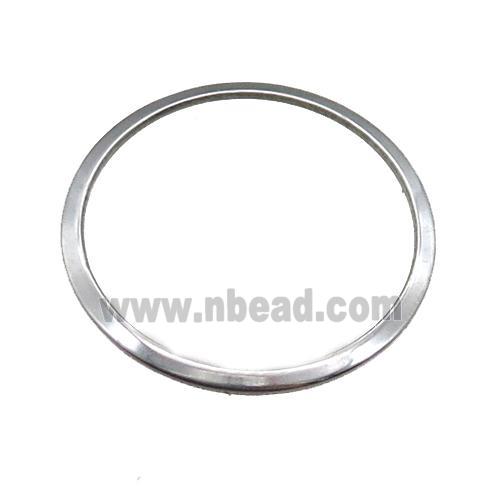 stainless steel circle JumpRings, platinum plated